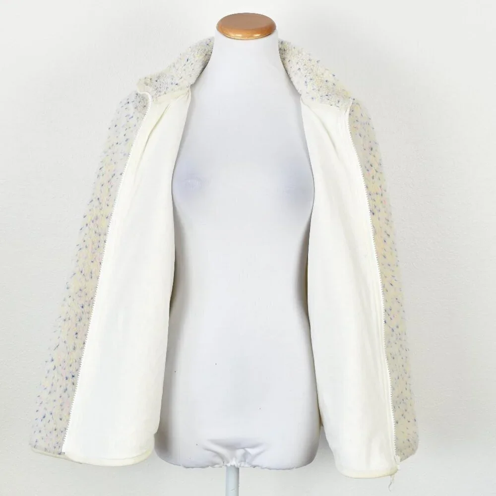 J. Crew Flecked Sherpa Fleece Zip Up Jacket NEW - S - Picture 9 of 10